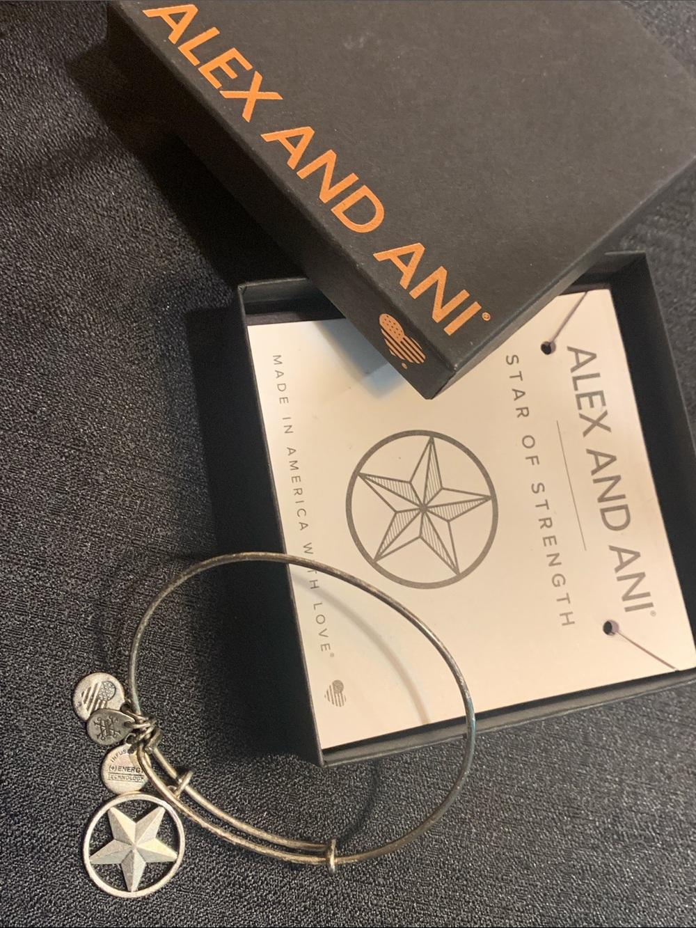 Alex and Ani Silver Star of Strength Bangle Bracelet